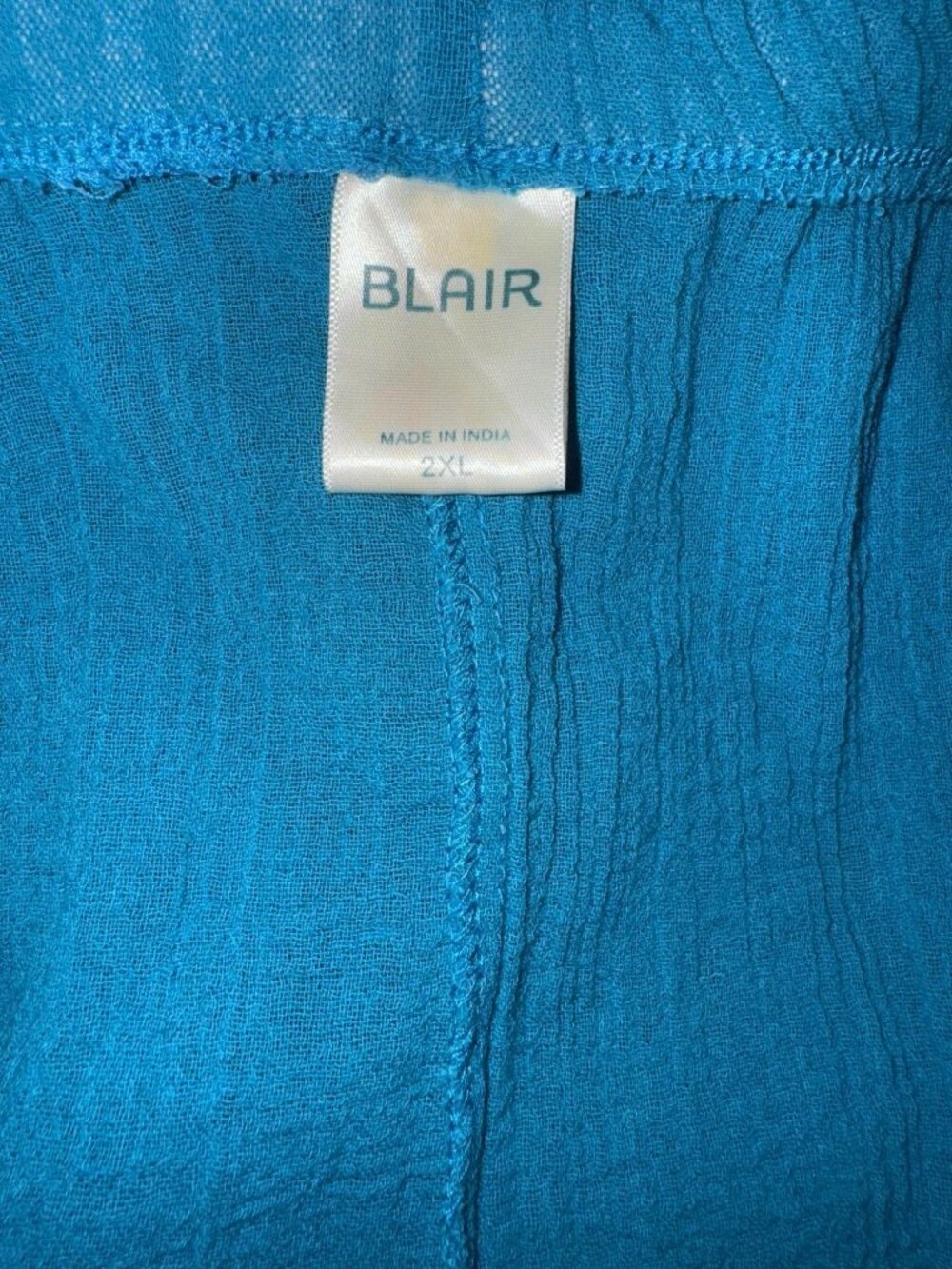 Blair 2XL Womens Teal Sleeveless Top & Pants Set 100% Cotton - Picture 4 of 8